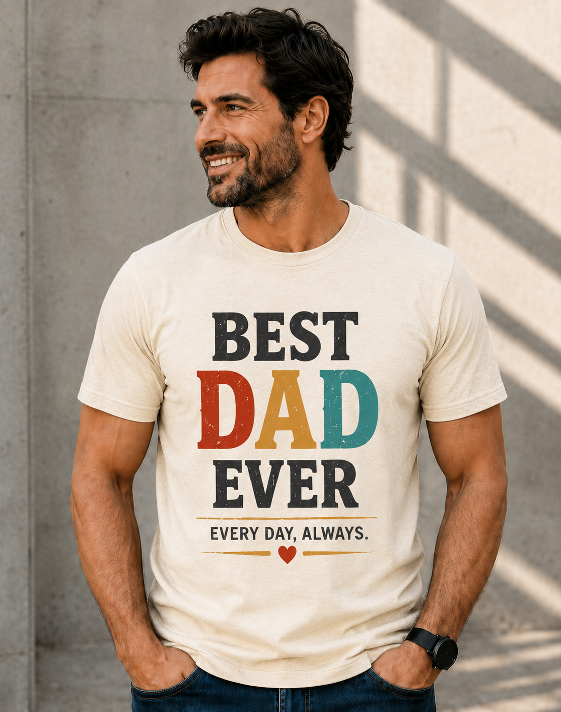 Best Dad Ever T-Shirt – Vintage Father's Day Gift for Dad, Birthday Gift for Father
