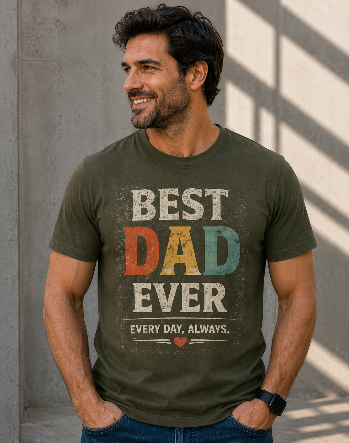 Best Dad Ever T-Shirt – Vintage Father's Day Gift for Dad, Birthday Gift for Father