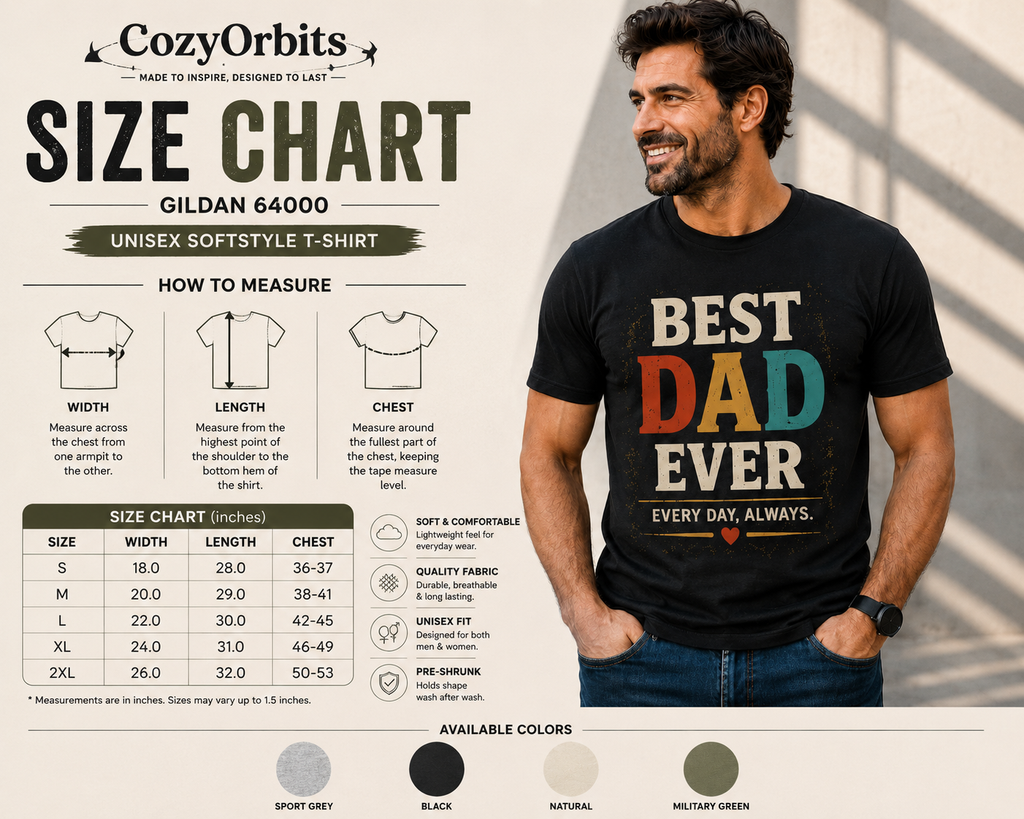 Best Dad Ever T-Shirt – Vintage Father's Day Gift for Dad, Birthday Gift for Father