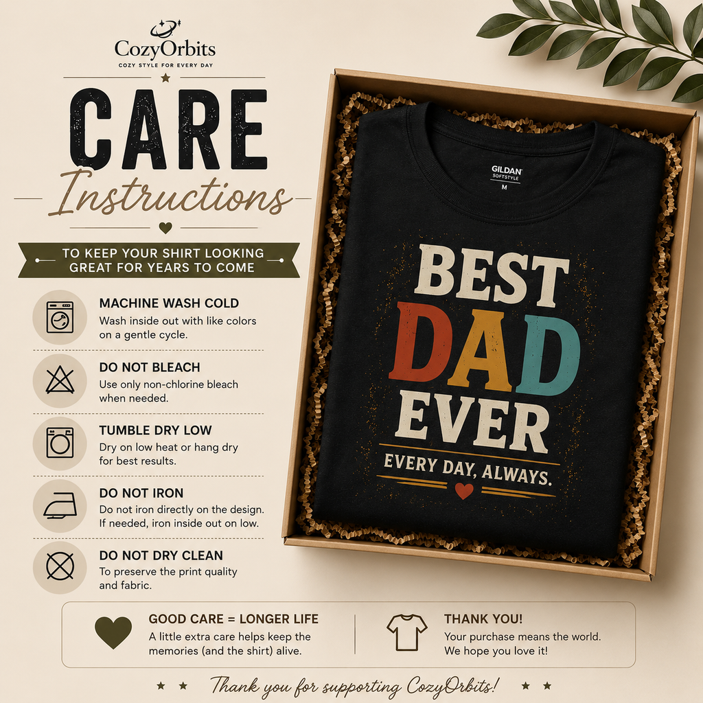 Best Dad Ever T-Shirt – Vintage Father's Day Gift for Dad, Birthday Gift for Father