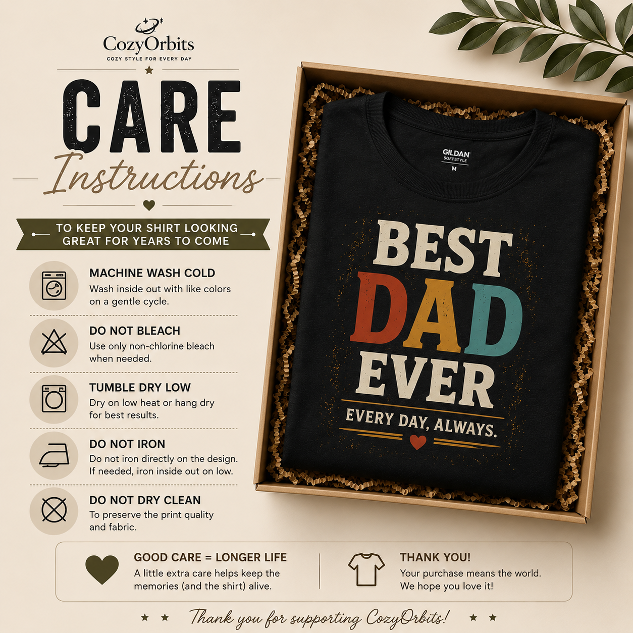 Best Dad Ever T-Shirt – Vintage Father's Day Gift for Dad, Birthday Gift for Father