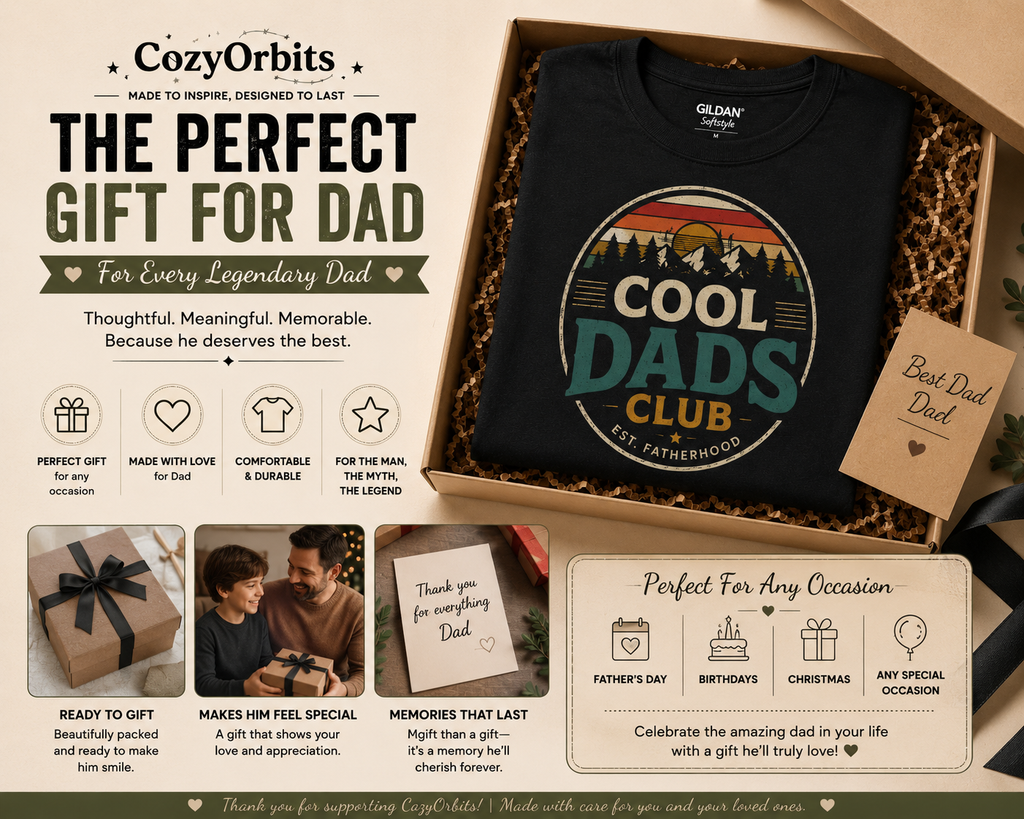 Cool Dads Club T-Shirt — Retro Mountain Dad Tee