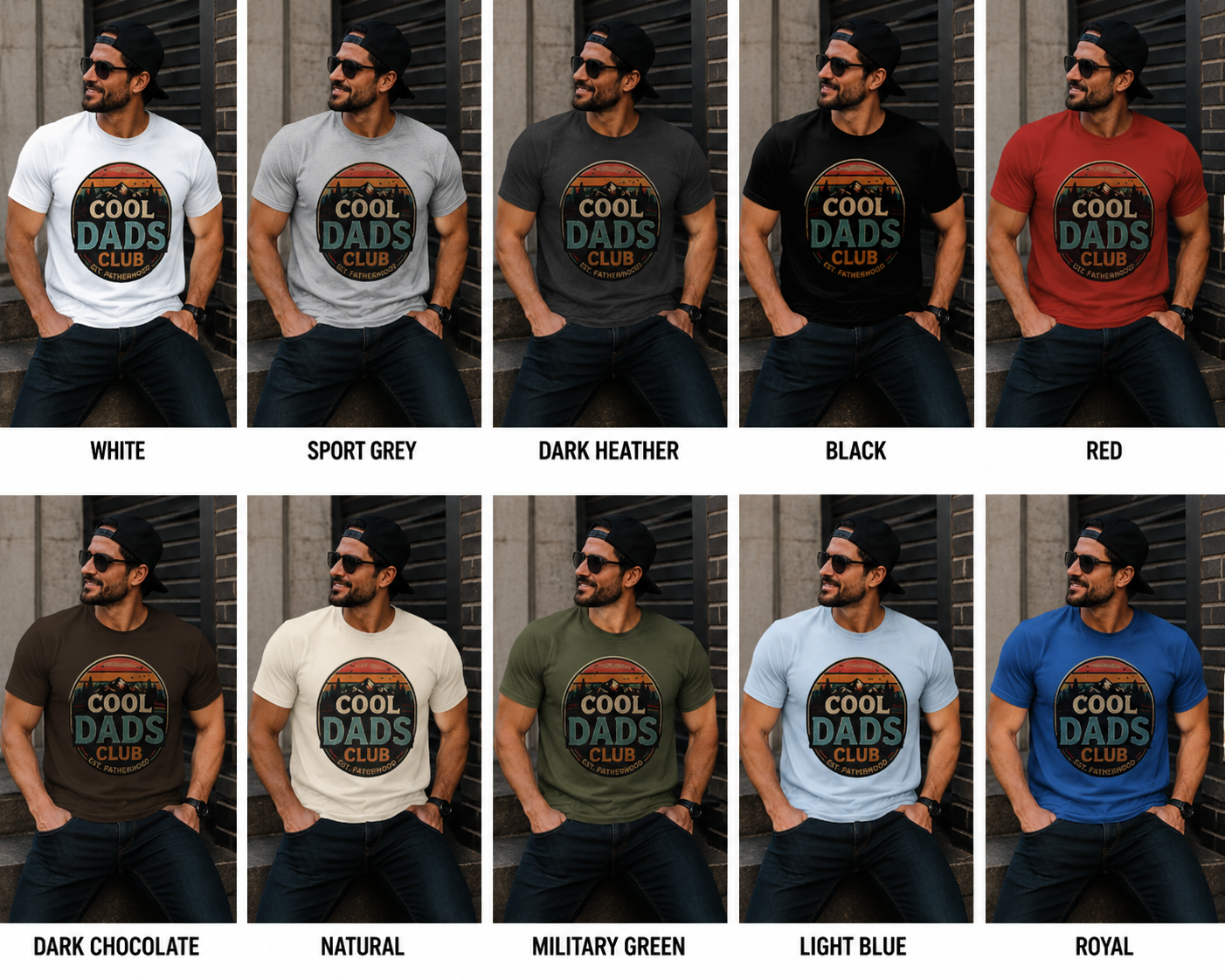 Cool Dads Club T-Shirt — Retro Mountain Dad Tee