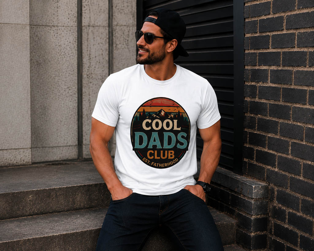 Cool Dads Club T-Shirt — Retro Mountain Dad Tee