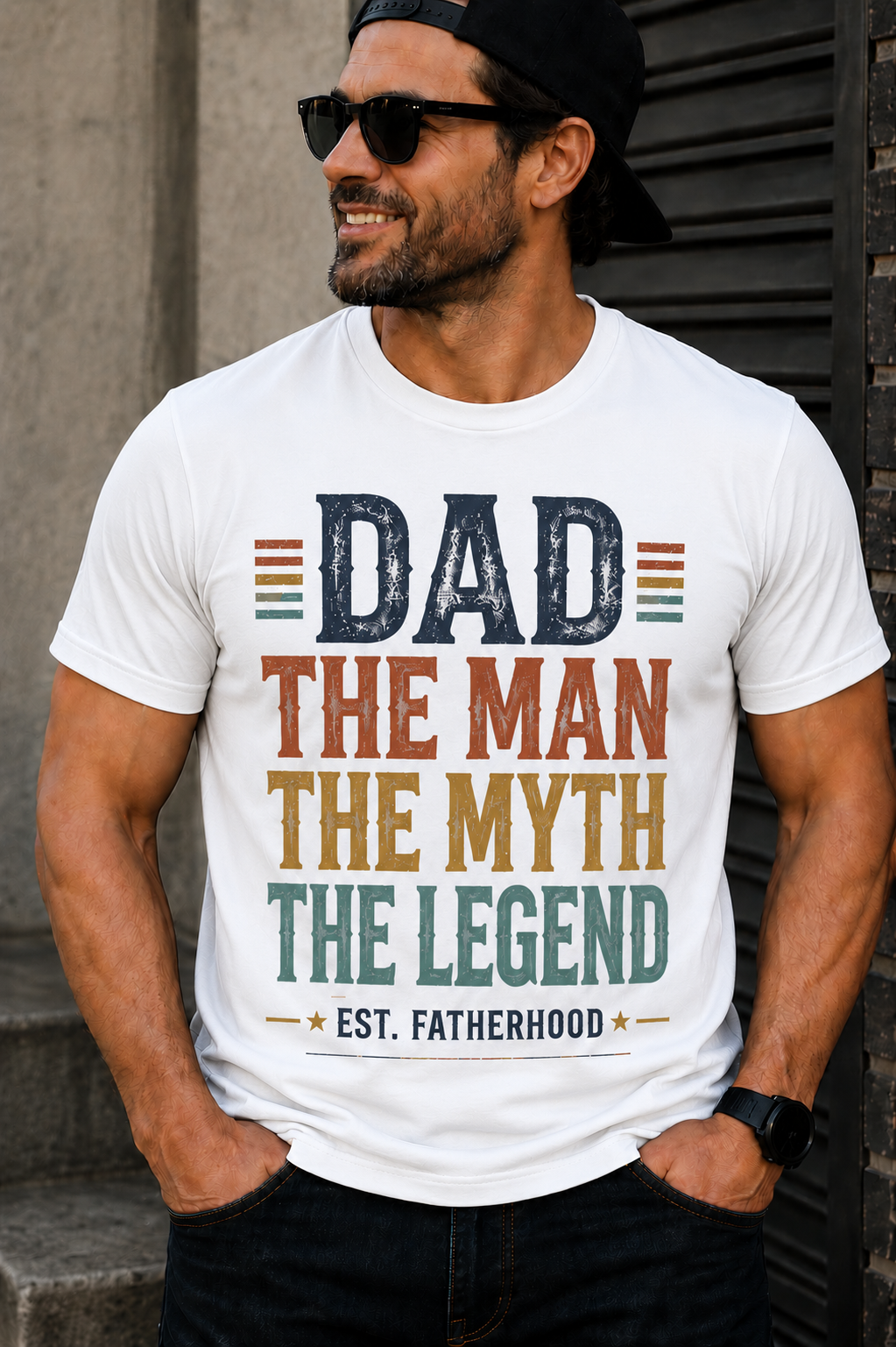 Dad The Man The Myth The Legend T-Shirt, Father's Day Gift, Vintage Dad Shirt, Funny Dad Tee, Gift for Father, Retro Dad Apparel