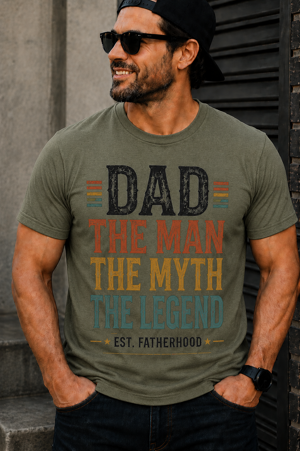 Dad The Man The Myth The Legend T-Shirt, Father's Day Gift, Vintage Dad Shirt, Funny Dad Tee, Gift for Father, Retro Dad Apparel