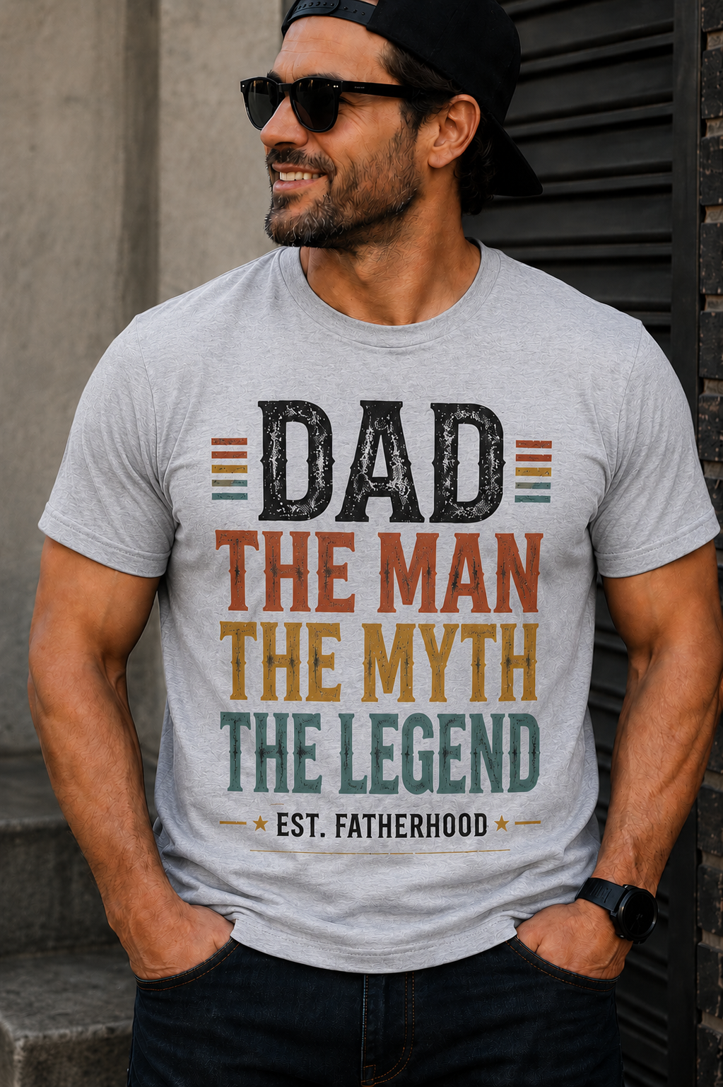 Dad The Man The Myth The Legend T-Shirt, Father's Day Gift, Vintage Dad Shirt, Funny Dad Tee, Gift for Father, Retro Dad Apparel