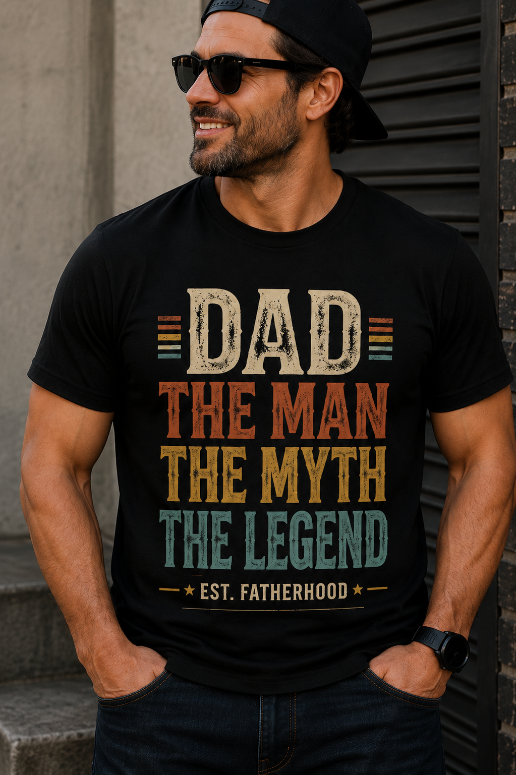 Dad The Man The Myth The Legend T-Shirt, Father's Day Gift, Vintage Dad Shirt, Funny Dad Tee, Gift for Father, Retro Dad Apparel