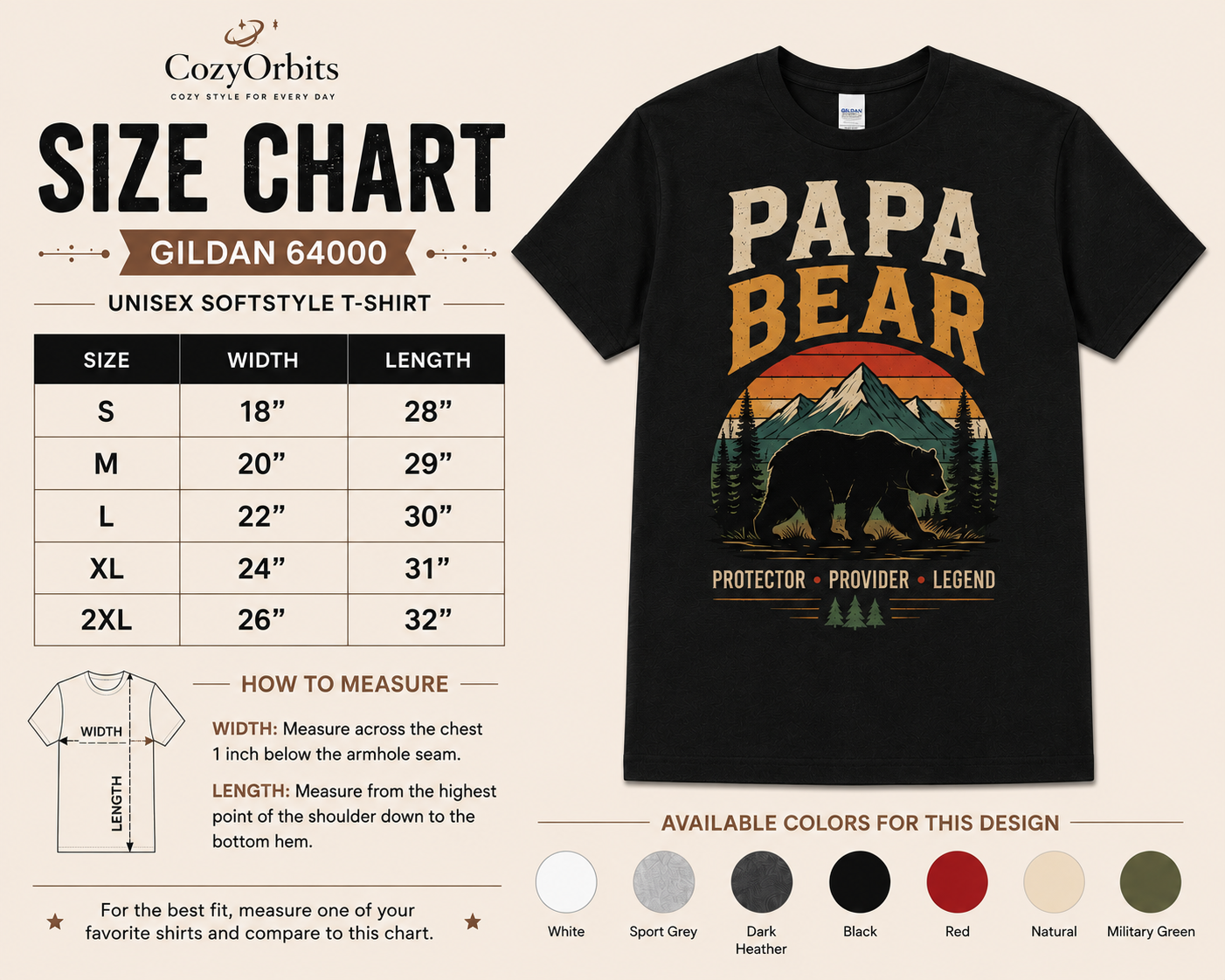 Papa Bear Shirt for Dad, Father's Day Gift, Vintage Bear Dad T-Shirt, Outdoor Dad Tee, Camping Hiking Shirt, Gift for Father