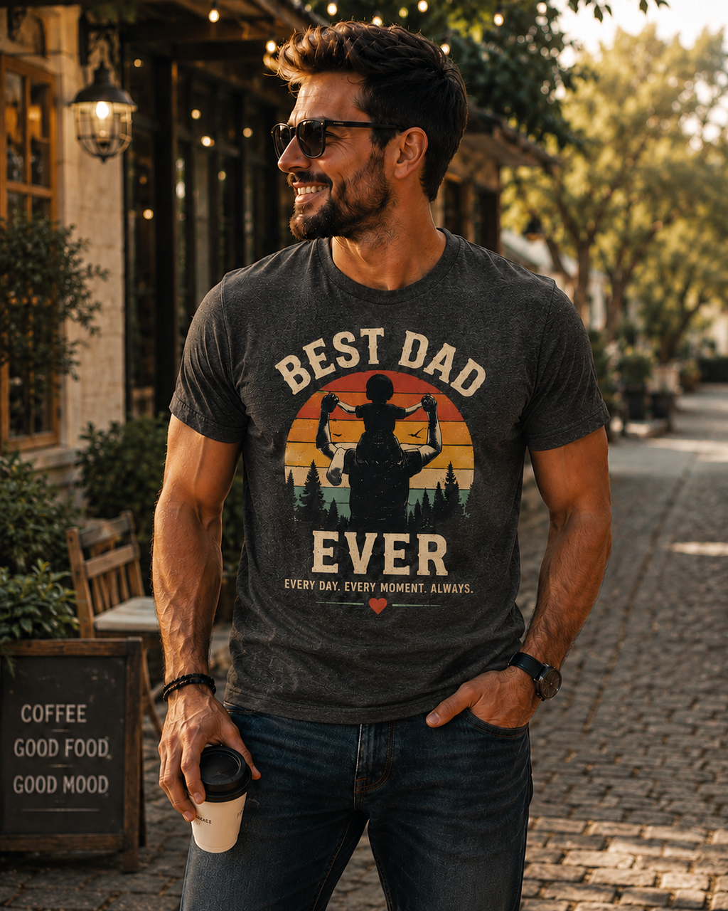 Best Dad Ever Shirt, Father's Day Gift, Dad T-Shirt, Father and Child Shirt, Vintage Dad Tee, Gift for Dad, Family Father's Day Shirt