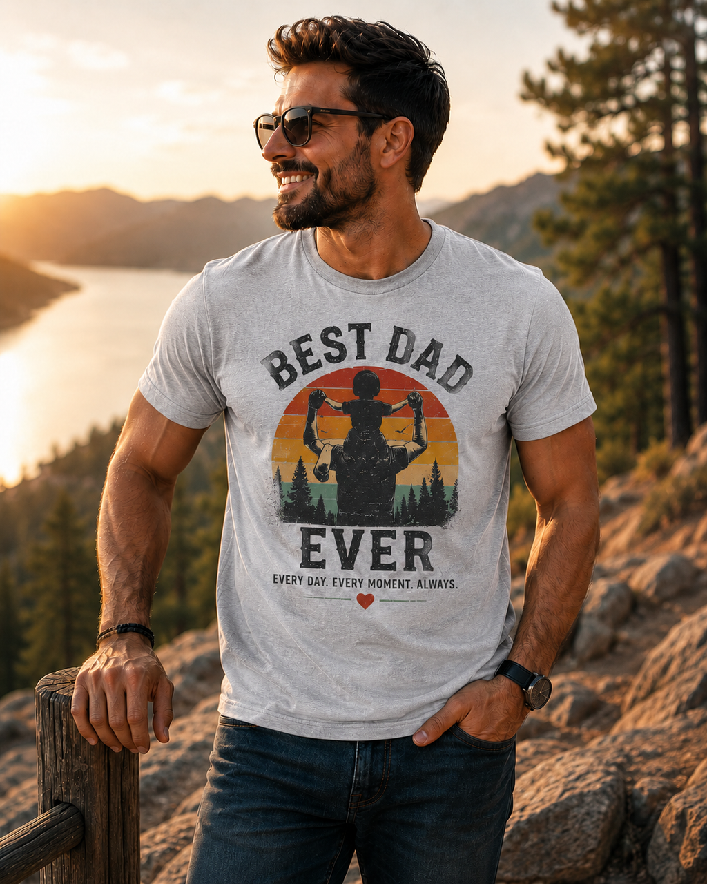 Best Dad Ever Shirt, Father's Day Gift, Dad T-Shirt, Father and Child Shirt, Vintage Dad Tee, Gift for Dad, Family Father's Day Shirt