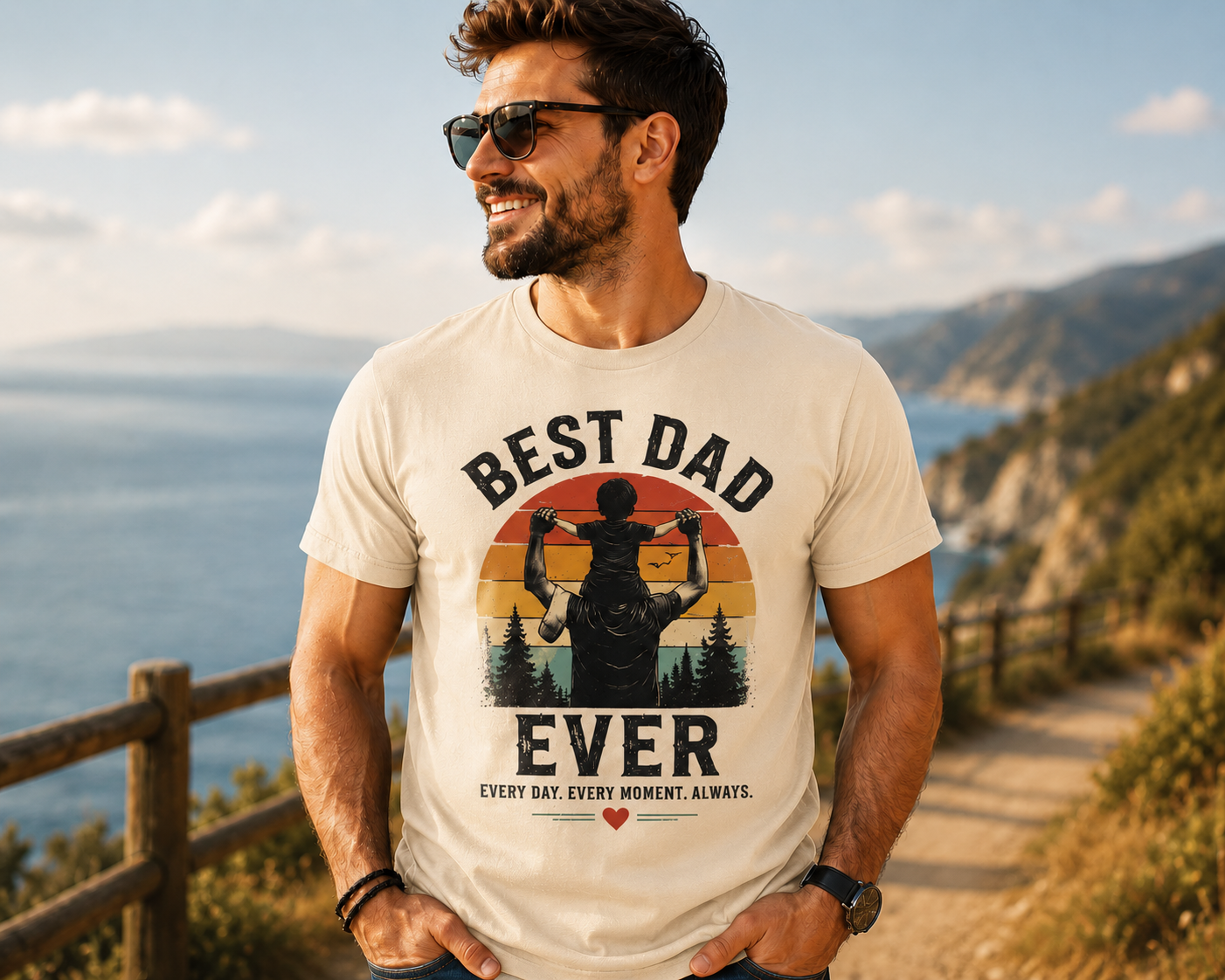 Best Dad Ever Shirt, Father's Day Gift, Dad T-Shirt, Father and Child Shirt, Vintage Dad Tee, Gift for Dad, Family Father's Day Shirt