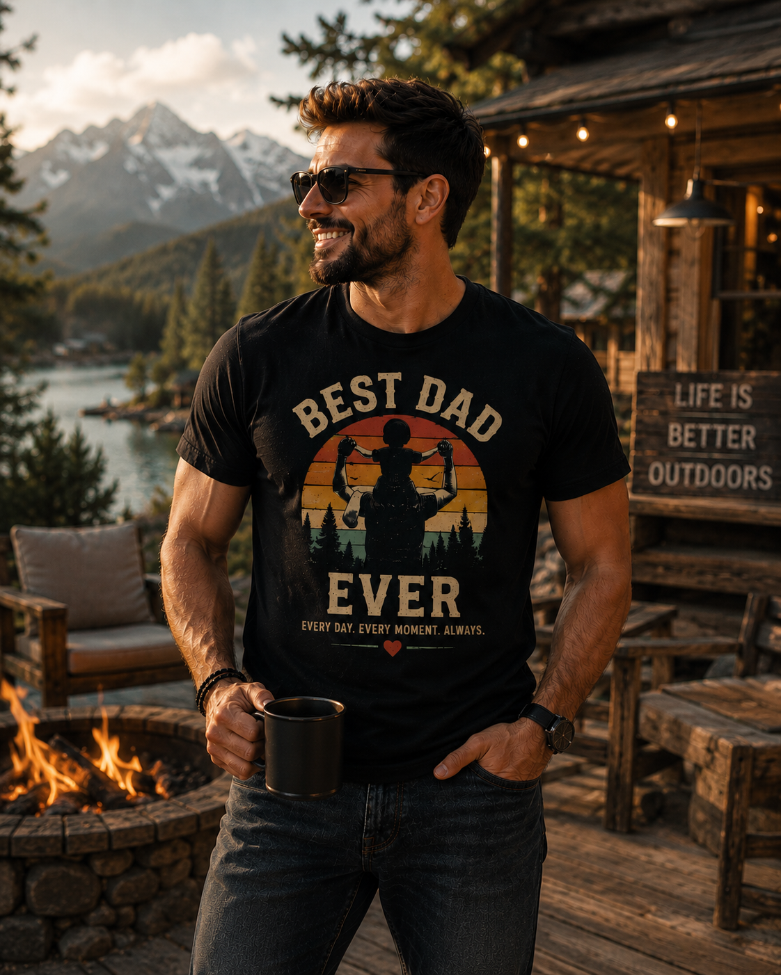 Best Dad Ever Shirt, Father's Day Gift, Dad T-Shirt, Father and Child Shirt, Vintage Dad Tee, Gift for Dad, Family Father's Day Shirt