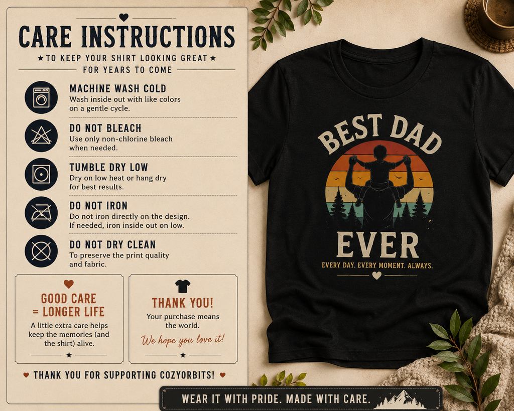 Best Dad Ever Shirt, Father's Day Gift, Dad T-Shirt, Father and Child Shirt, Vintage Dad Tee, Gift for Dad, Family Father's Day Shirt