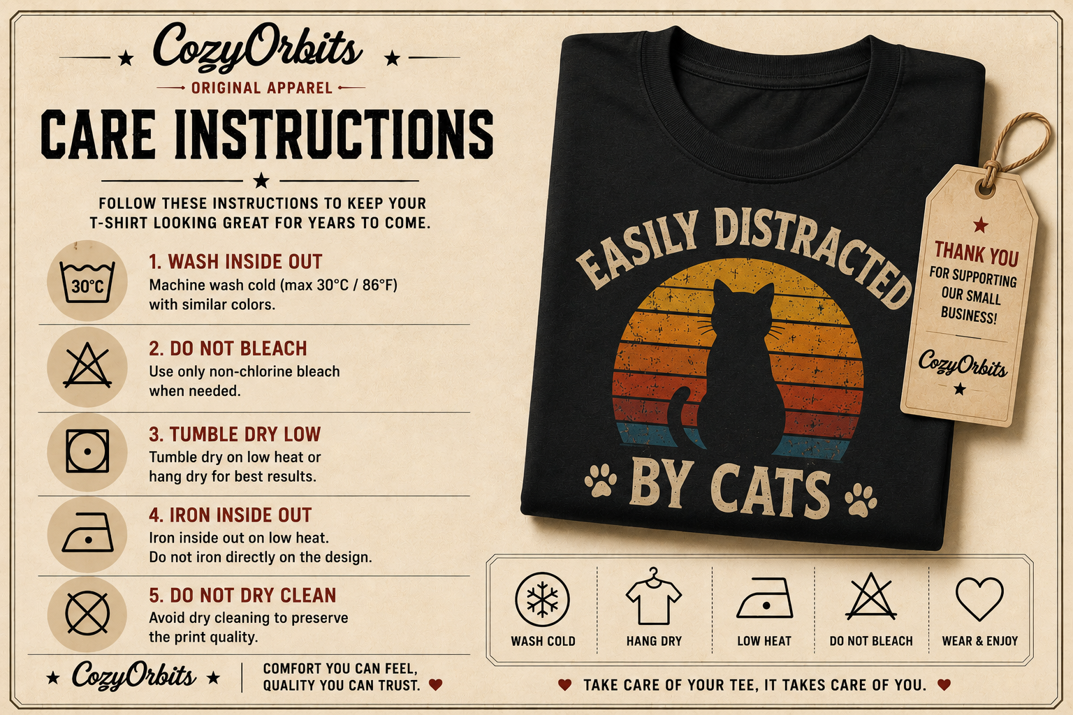 Easily Distracted By Cats Shirt | Vintage Cat Lover Unisex Tee