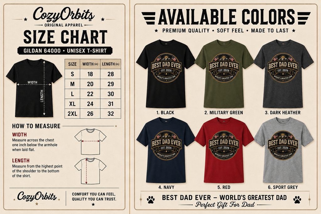 Best Dad Ever T-Shirt – Vintage Father's Day Gift for Dad | World's Greatest Dad Tee