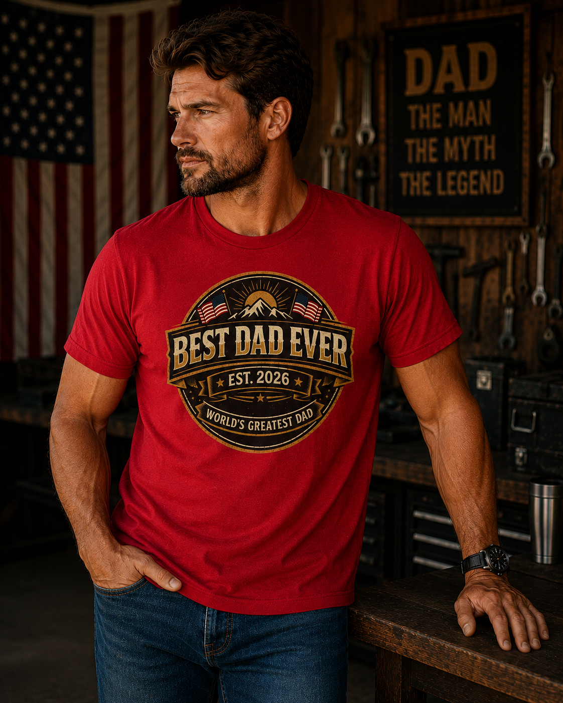 Best Dad Ever T-Shirt – Vintage Father's Day Gift for Dad | World's Greatest Dad Tee