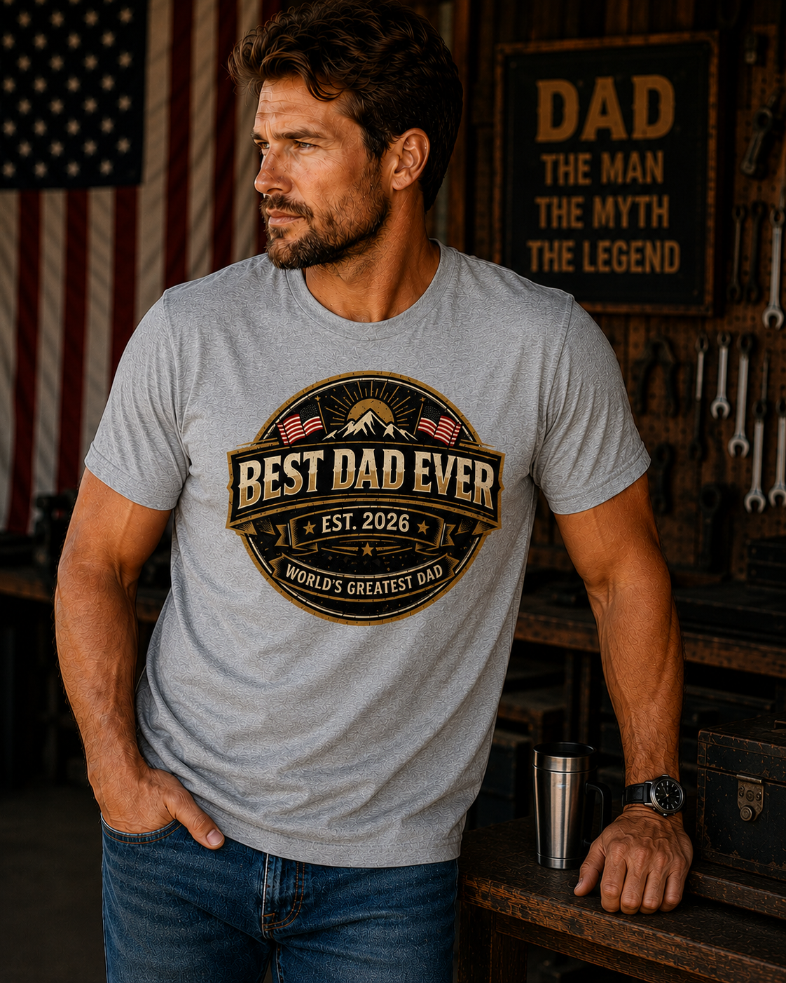 Best Dad Ever T-Shirt – Vintage Father's Day Gift for Dad | World's Greatest Dad Tee