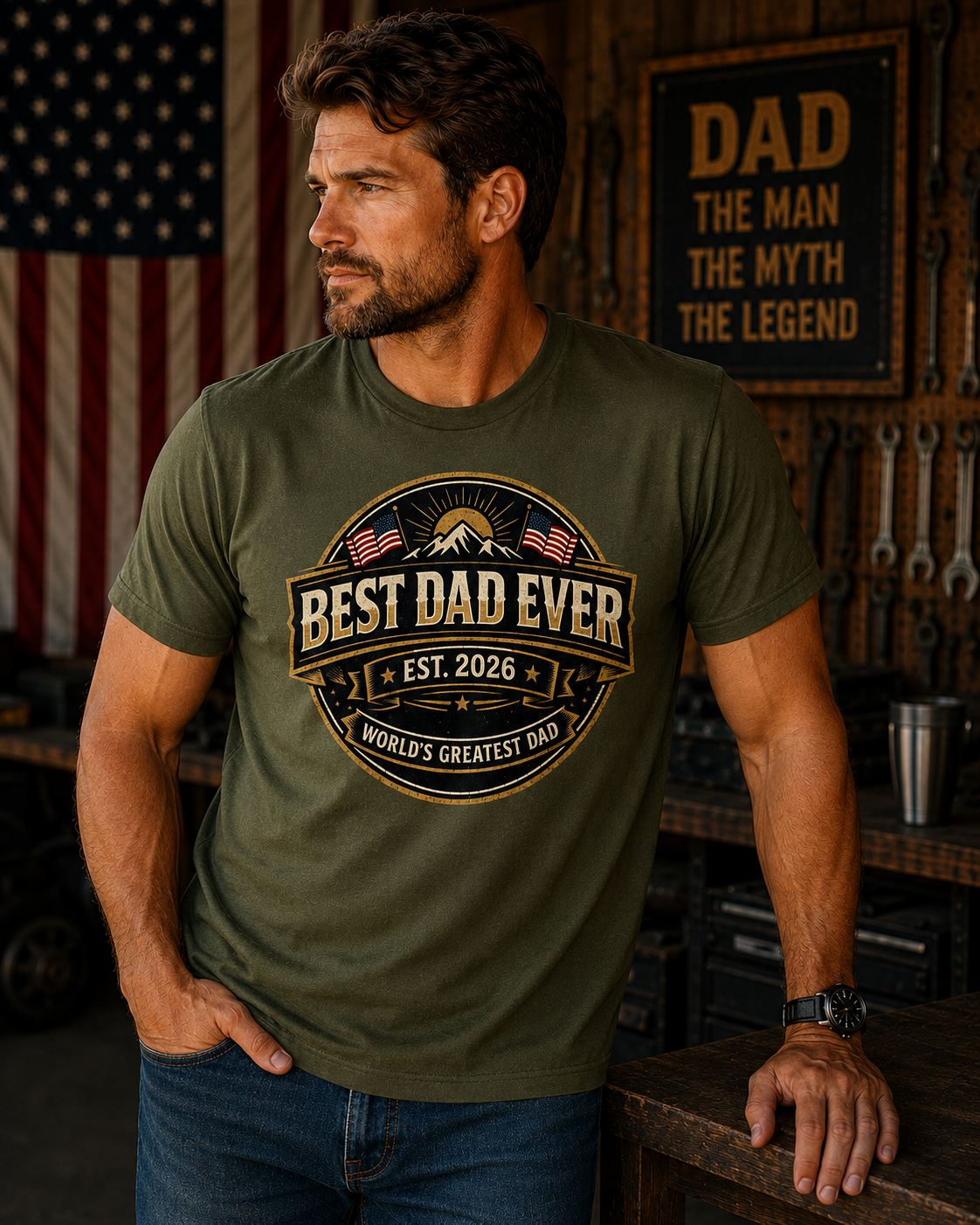 Best Dad Ever T-Shirt – Vintage Father's Day Gift for Dad | World's Greatest Dad Tee