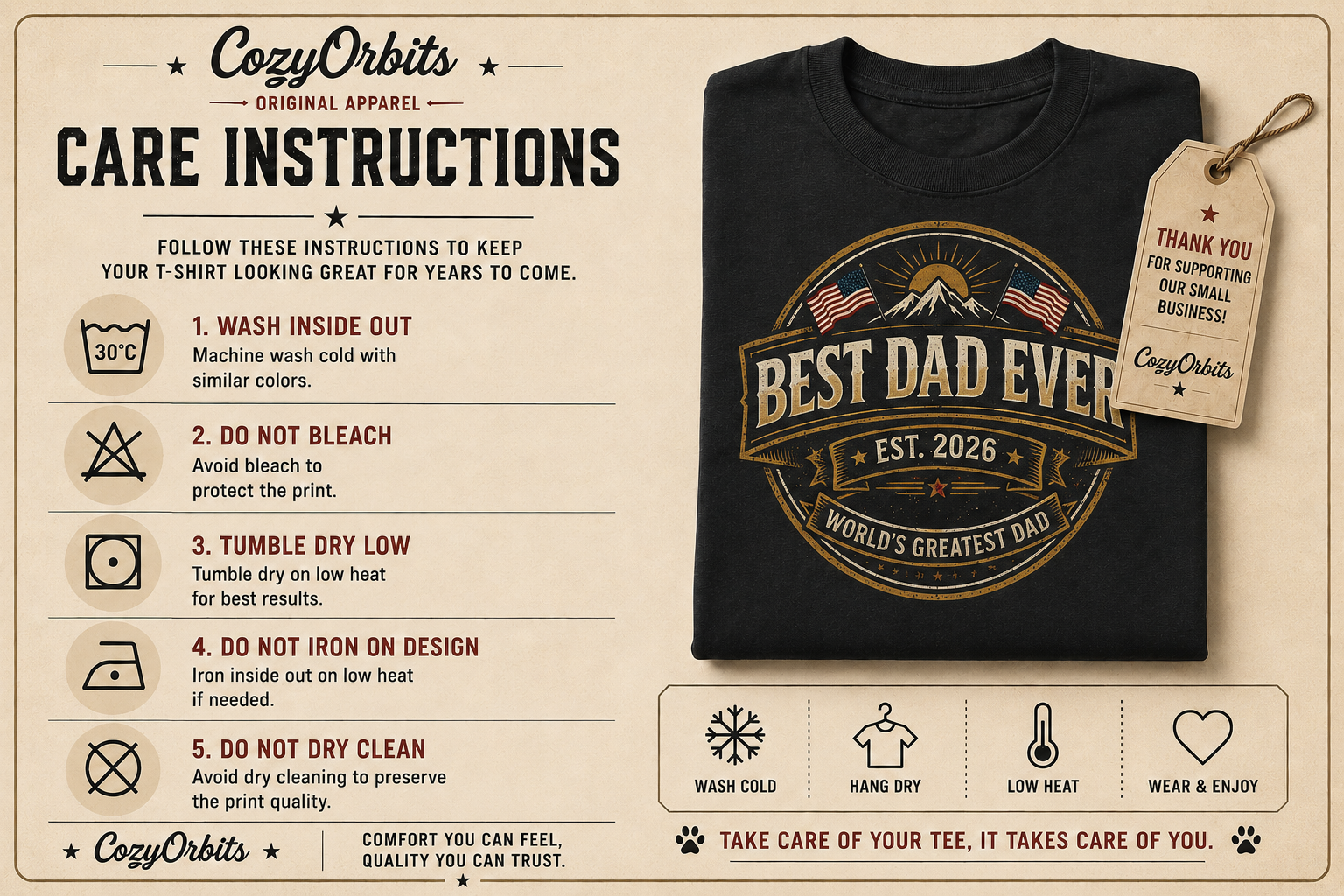 Best Dad Ever T-Shirt – Vintage Father's Day Gift for Dad | World's Greatest Dad Tee
