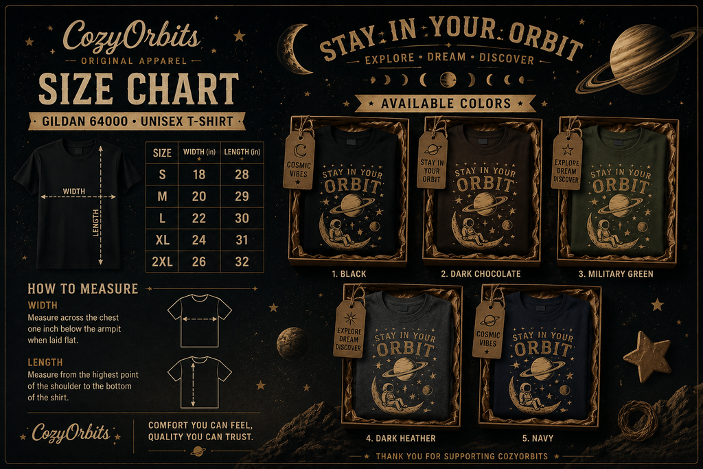 Stay In Your Orbit Astronaut Graphic T-Shirt | Vintage Space Tee | Celestial Moon Saturn Shirt | Cozy Orbits