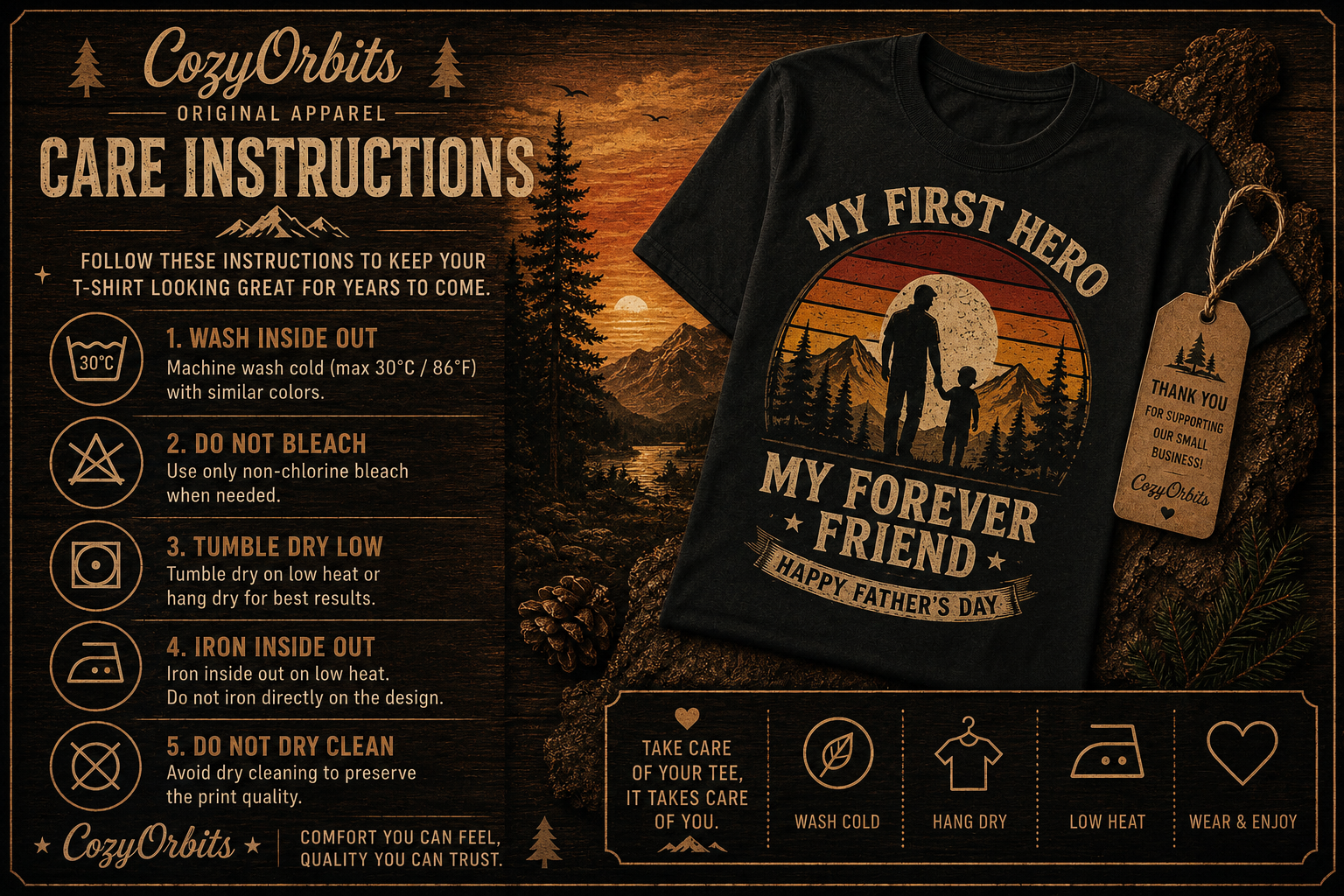 My First Hero My Forever Friend Vintage Father's Day T-Shirt | Meaningful Gift for Dad 🔥