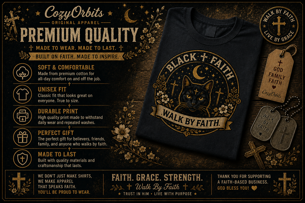 Walk By Faith Christian T-Shirt | Vintage Faith Graphic Tee | Religious Shirt for Women & Men