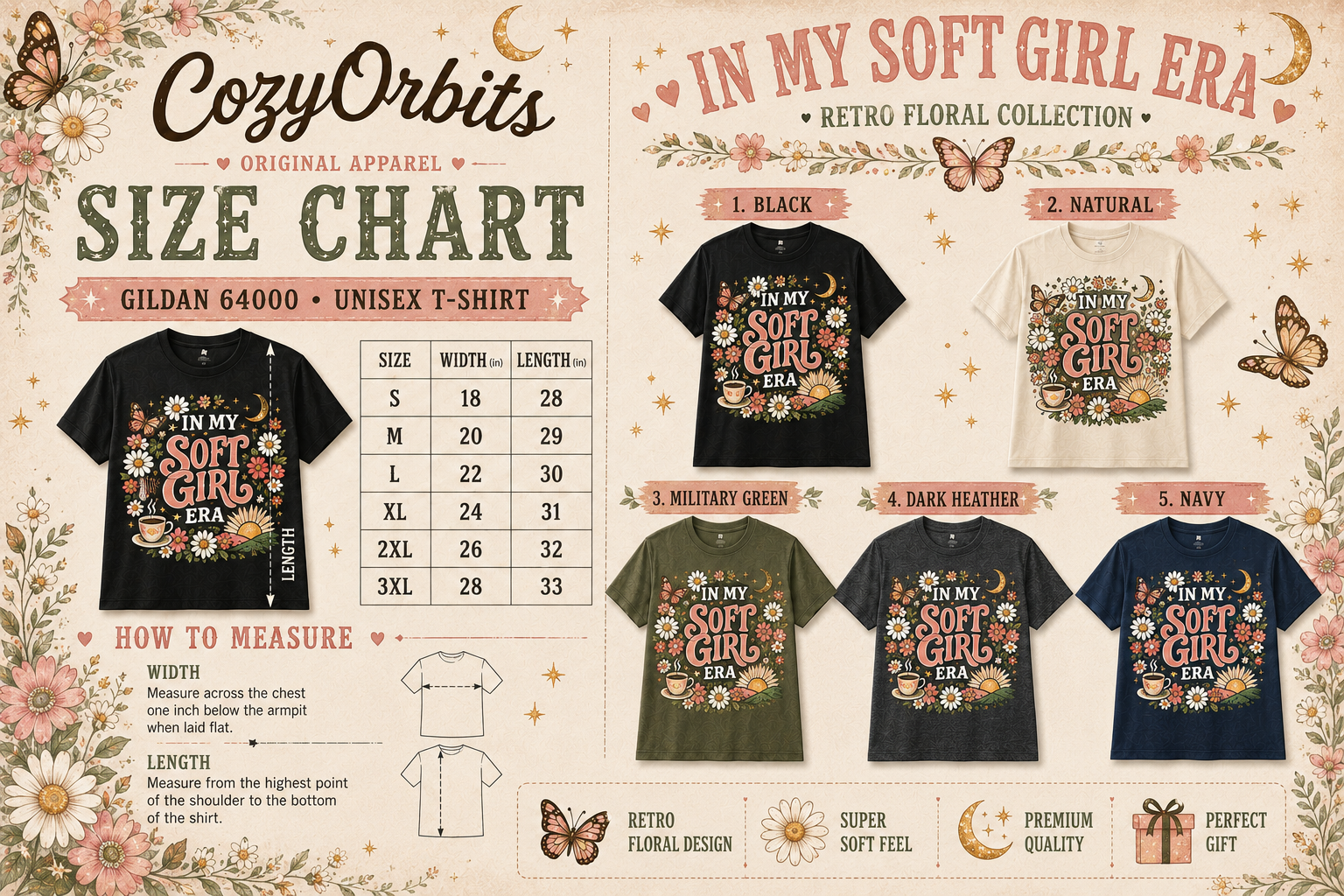 Soft Girl T-Shirt — 'In My Soft Girl Era' Floral Vintage Tee