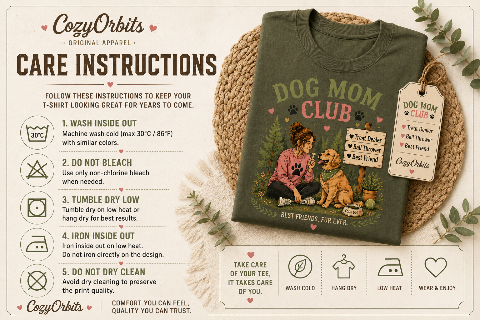 Dog Mom Club T-Shirt | Treat Dealer, Ball Thrower, Best Friend Tee