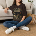 Explore The Cosmos Astronaut T-Shirt | Vintage Space Graphic Tee for Astronomy & Galaxy Lovers